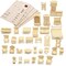 3D Wooden Dollhouse Furniture Puzzle DIY House Room Miniature Furniture Sets Puzzle Gift for Kids